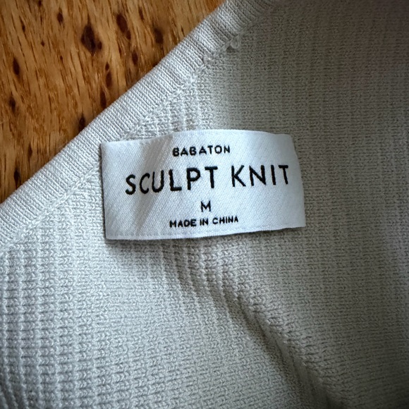 Babaton Sculpt Knit One Shoulder Cream Top - Picture 4 of 4